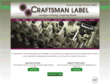 Tablet Screenshot of craftsmanlabel.com